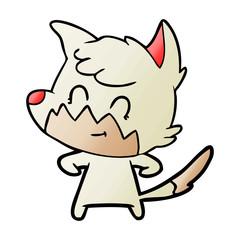 cartoon friendly fox