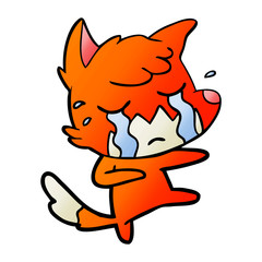 crying fox cartoon dancing