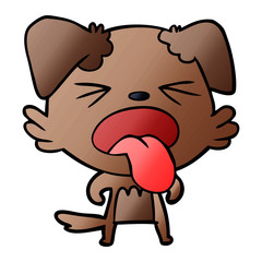 cartoon disgusted dog