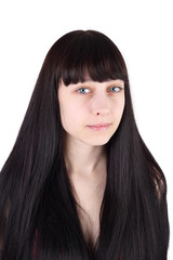 Naklejka premium Young brunette girl