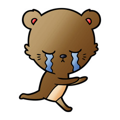 crying cartoon bear