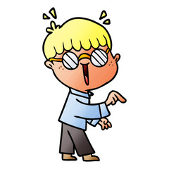 cartoon boy wearing spectacles