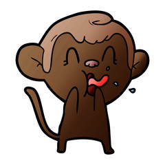 crazy cartoon monkey