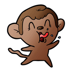 crazy cartoon monkey
