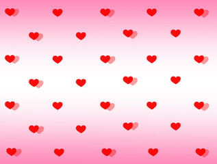 Heart pattern with pink gradient background
