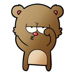 bored bear cartoon