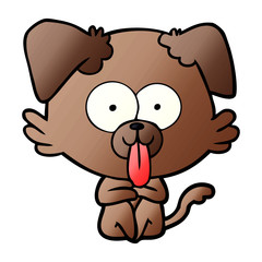 cartoon dog with tongue sticking out