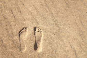 Footprint in the sand 