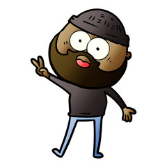 cartoon bearded man