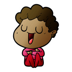 laughing cartoon man