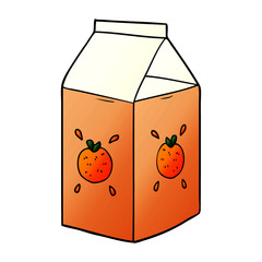 cartoon orange juice carton
