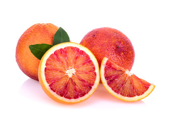 blood orange isolated on white background