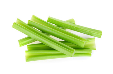 fresh celery isolated on white background