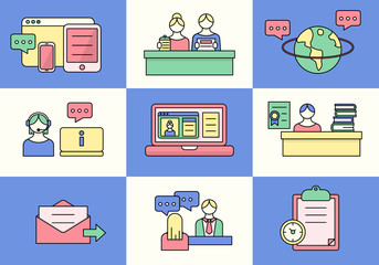 Support and Consultant Icon set