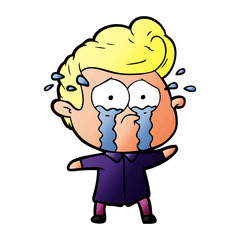 cartoon crying man