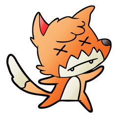 cartoon dead fox