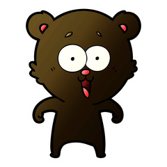 laughing teddy  bear cartoon