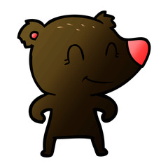 smiling bear cartoon
