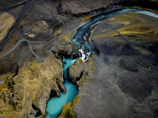 Gletscherfluss in den Highlands