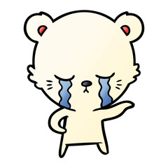 crying cartoon polar bear