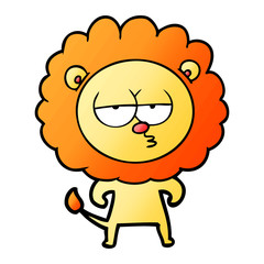 cartoon bored lion