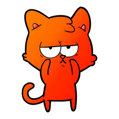 bored cartoon cat