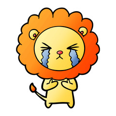 cartoon crying lion