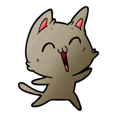 happy cartoon cat