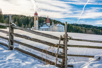 Monastery of Pietralba near Monte San Pietro, Nova Ponente, South Tyrol, Italy. The most important...
