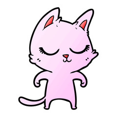 calm cartoon cat