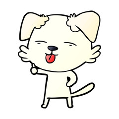 cartoon dog sticking out tongue