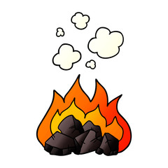 cartoon hot coals