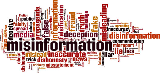 Misinformation word cloud
