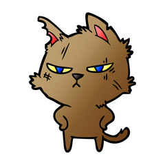 tough cartoon cat