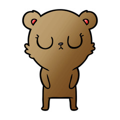 peaceful cartoon bear