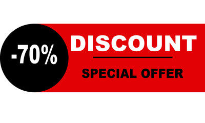 Big Sale Percent Off Special Offer Label Banner Vector Template