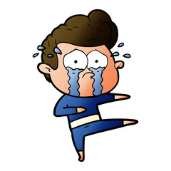Fototapeta premium cartoon crying dancer