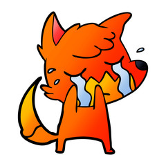 crying fox cartoon