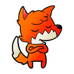 friendly cartoon fox