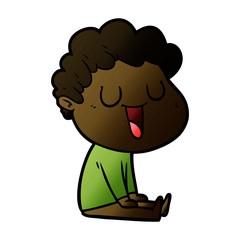laughing cartoon man