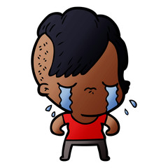 cartoon crying girl