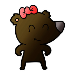 female bear cartoon