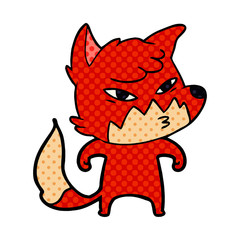 clever cartoon fox