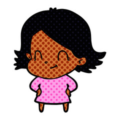 cartoon friendly girl
