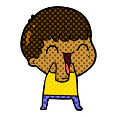 cartoon happy man