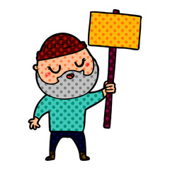 cartoon man with beard