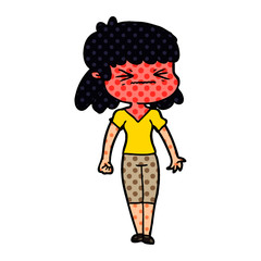 cartoon angry girl