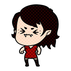 annoyed cartoon vampire girl
