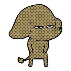 Obraz premium annoyed cartoon elephant