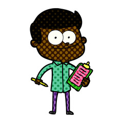 cartoon happy salesman